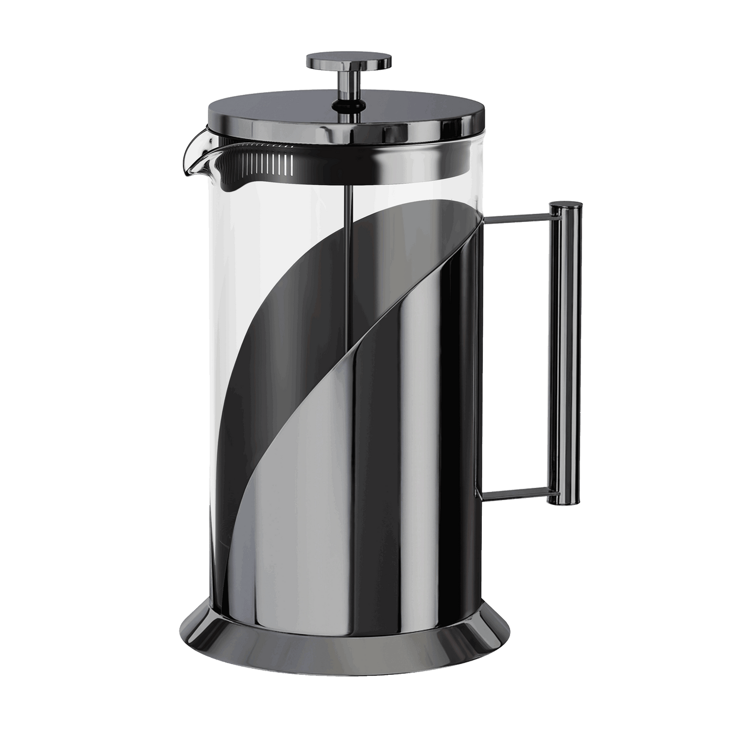 Cafe du Chateau Ritual Series | The Dark Chrome French Press (34 oz)