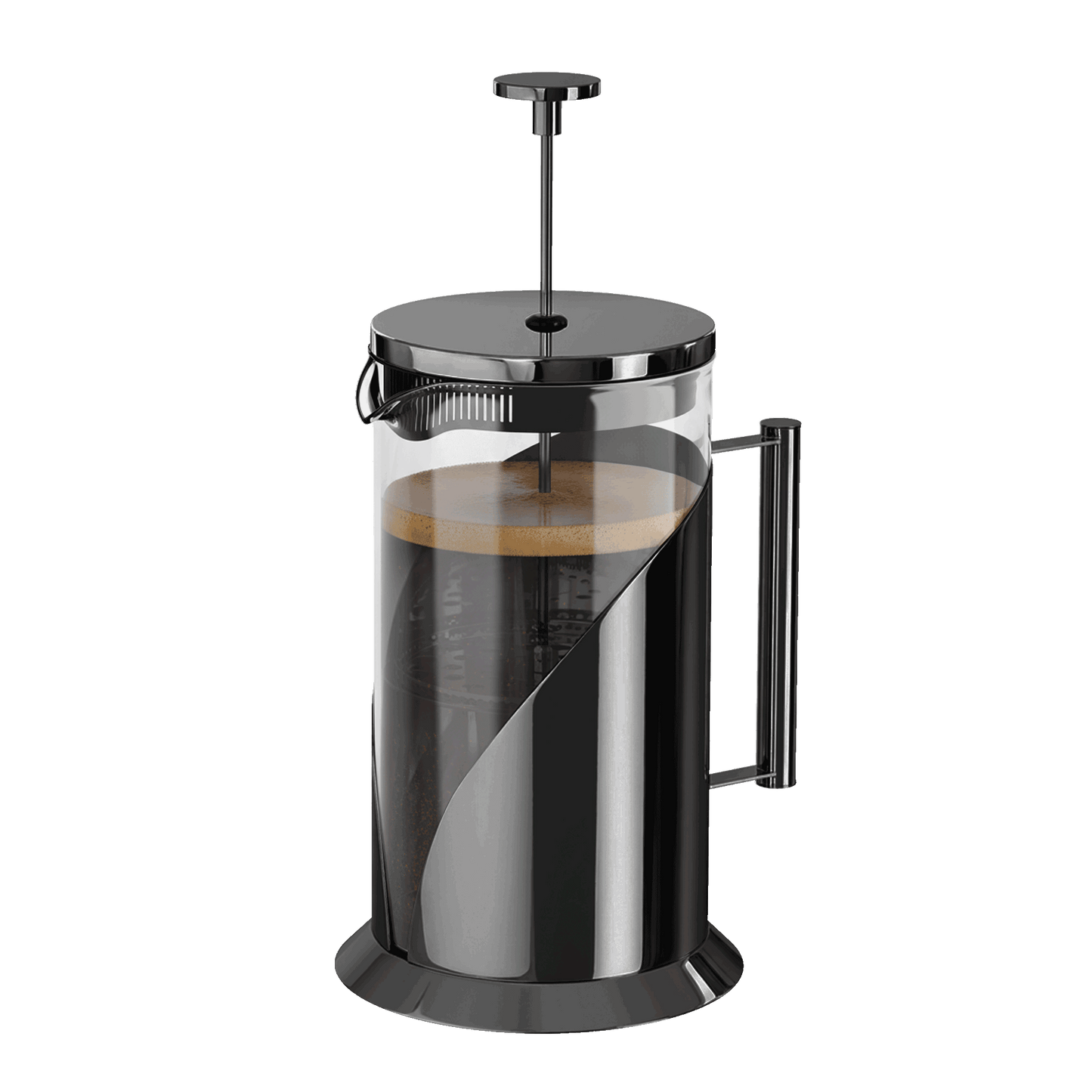 Cafe du Chateau Ritual Series | The Dark Chrome French Press (34 oz)