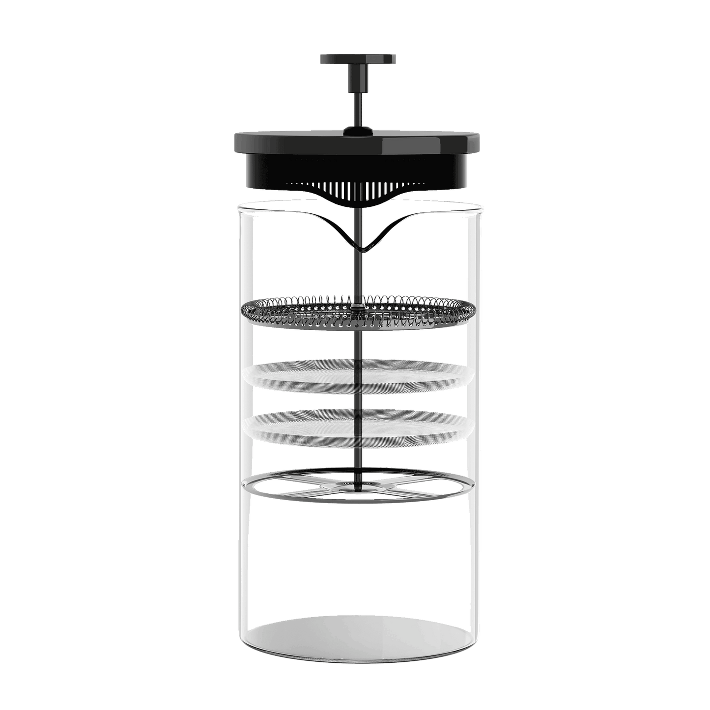 Cafe du Chateau Ritual Series | The Dark Chrome French Press (34 oz)