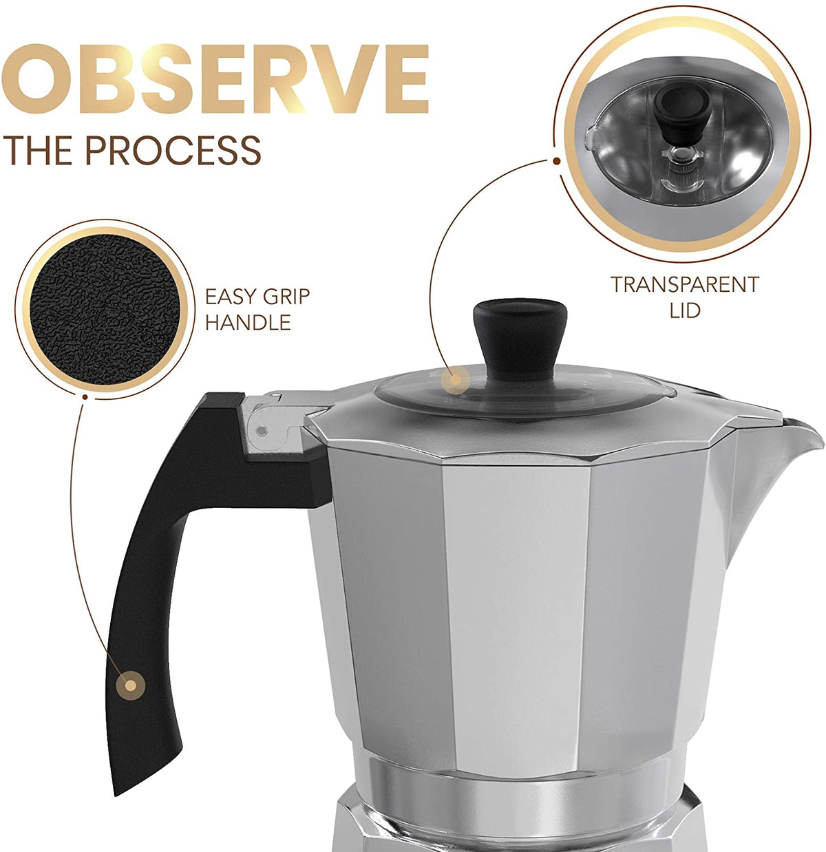 Moka Pot Stovetop Espresso Maker - 6 Cups – Ocana Coffee Company